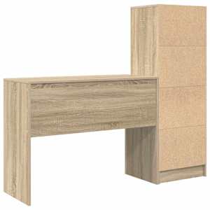 Stůl se zásuvkou 2 pcs Sonoma dub - obrázek 9
