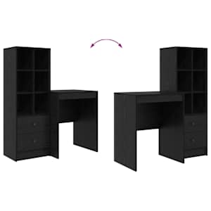 Stůl se zásuvkou 2 pcs Černý dub - obrázek 13