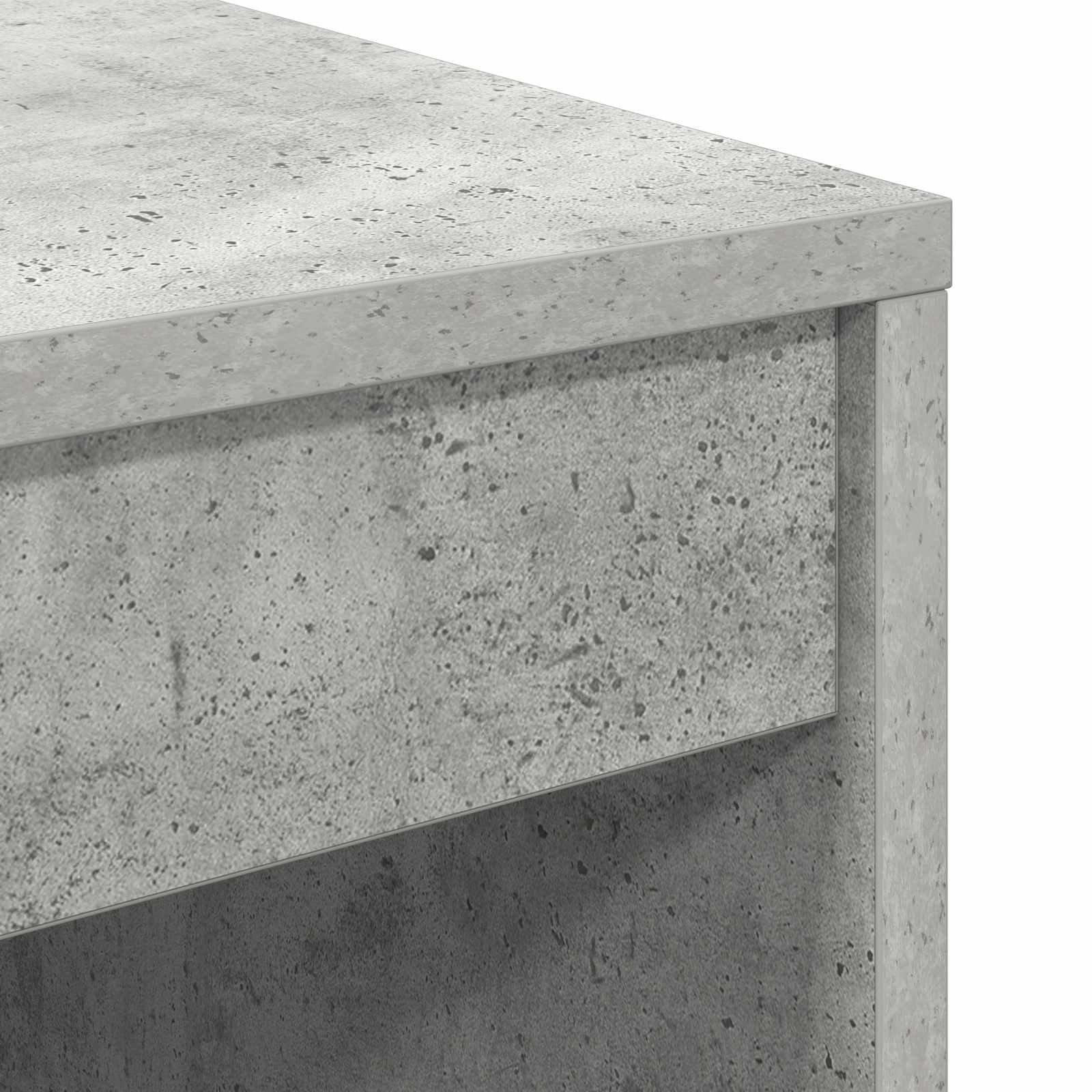 Stůl se zásuvkou s policí s úložištěm 2 pcs Betonově šedá - obrázek 12