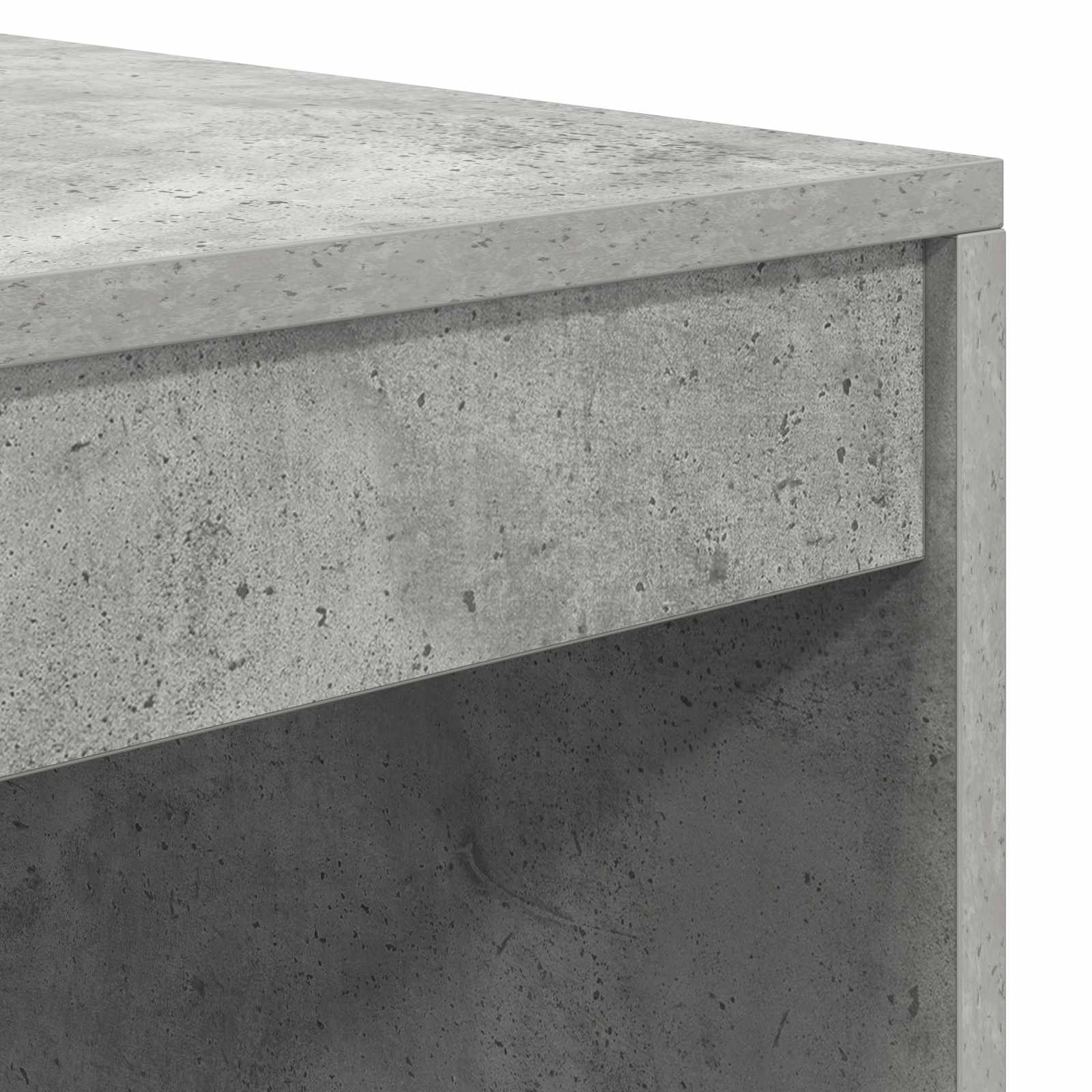 Stůl se zásuvkou s policí s úložištěm 2 pcs Betonově šedá - obrázek 12