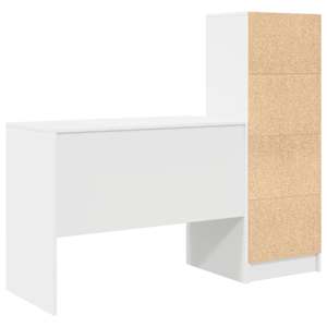 Stůl se zásuvkou 2 pcs Bílá - obrázek 9