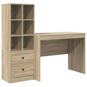 vidaXL Laud Sonoma tamm 145.5 x 50 x 127 cm 2 tk