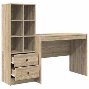 Stůl se zásuvkou 2 pcs Sonoma dub - obrázek 7