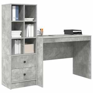 Stůl se zásuvkou 2 pcs Betonově šedá - obrázek 3