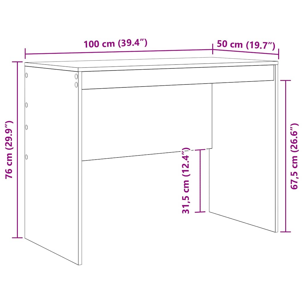 Miza s predalom 2 pcs Betonsko siva