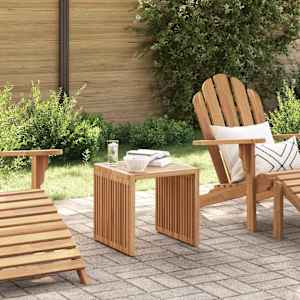 Vrtna stranska miza Rjava 45 x 42,5 x 45 cm Trden tikov les