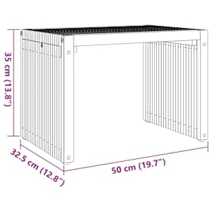 Zahradní stolek Hnědá 50 x 32,5 x 35 cm Pevné teakové dřevo - obrázek 10