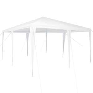 vidaXL Pidutelgid Valge 400 x 400 x 266 cm Pol&uuml;et&uuml;leen ja teras