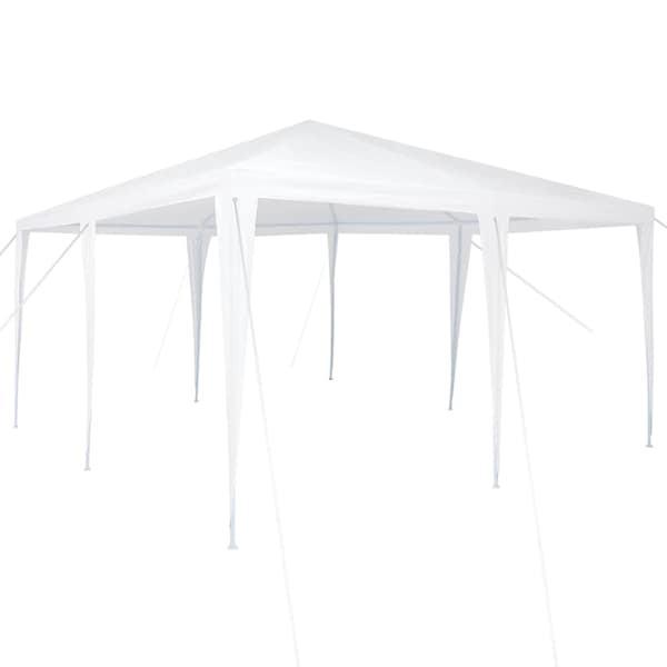 vidaXL Pidutelgid Valge 400 x 400 x 266 cm Pol&uuml;et&uuml;leen ja teras