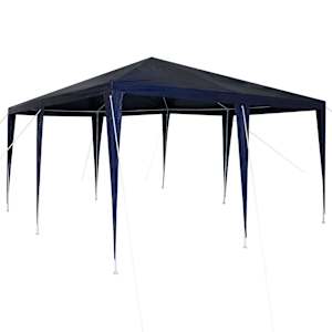 vidaXL Pidutelgid Sinine 400 x 400 x 266 cm Pol&uuml;et&uuml;leen ja teras
