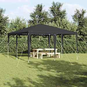 Zabavni šotor Antracit 400 x 400 x 266 cm Polietilen in jeklo