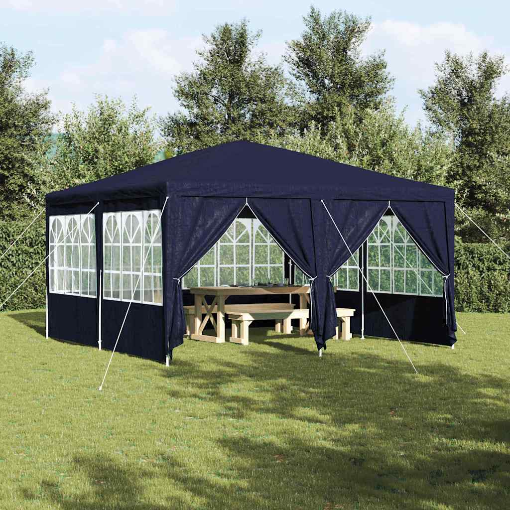 Party stan s 8 bočnými stenami modrý 4x4 m PE 42003426