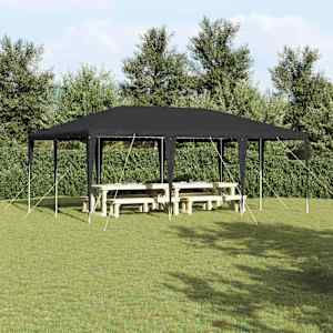 Zabavni šotor Antracit 600 x 400 x 266 cm Polietilen in jeklo