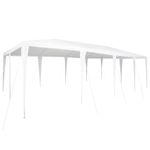 vidaXL Pidutelgid Valge 800 x 400 x 266 cm Pol&uuml;et&uuml;leen ja teras