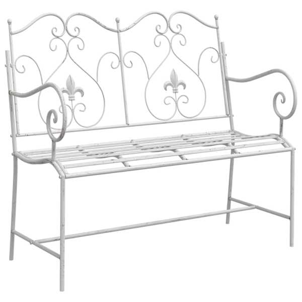 vidaXL Aiapink 2 -Seater 104 x 54 x 93 cm Teras Antikvalge