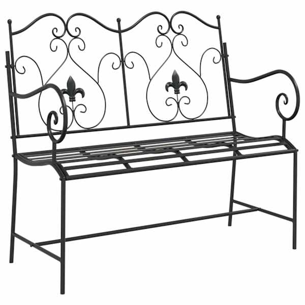 vidaXL Aiapink 2 -Seater 104 x 54 x 93 cm Teras Must