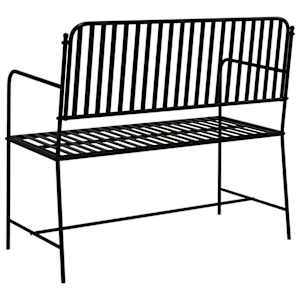 Zahradní lavice Černá 103,5 x 51,5 x 90 cm Ocel - obrázek 6