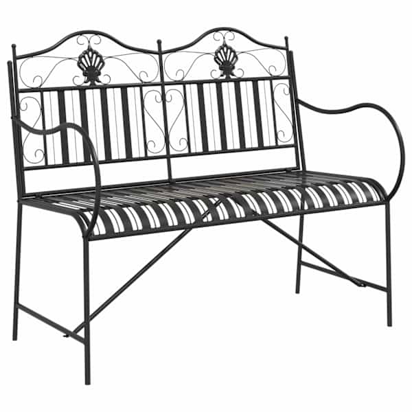vidaXL Aiapink 2 -Seater 103,5 x 59 x 89 cm Teras Must
