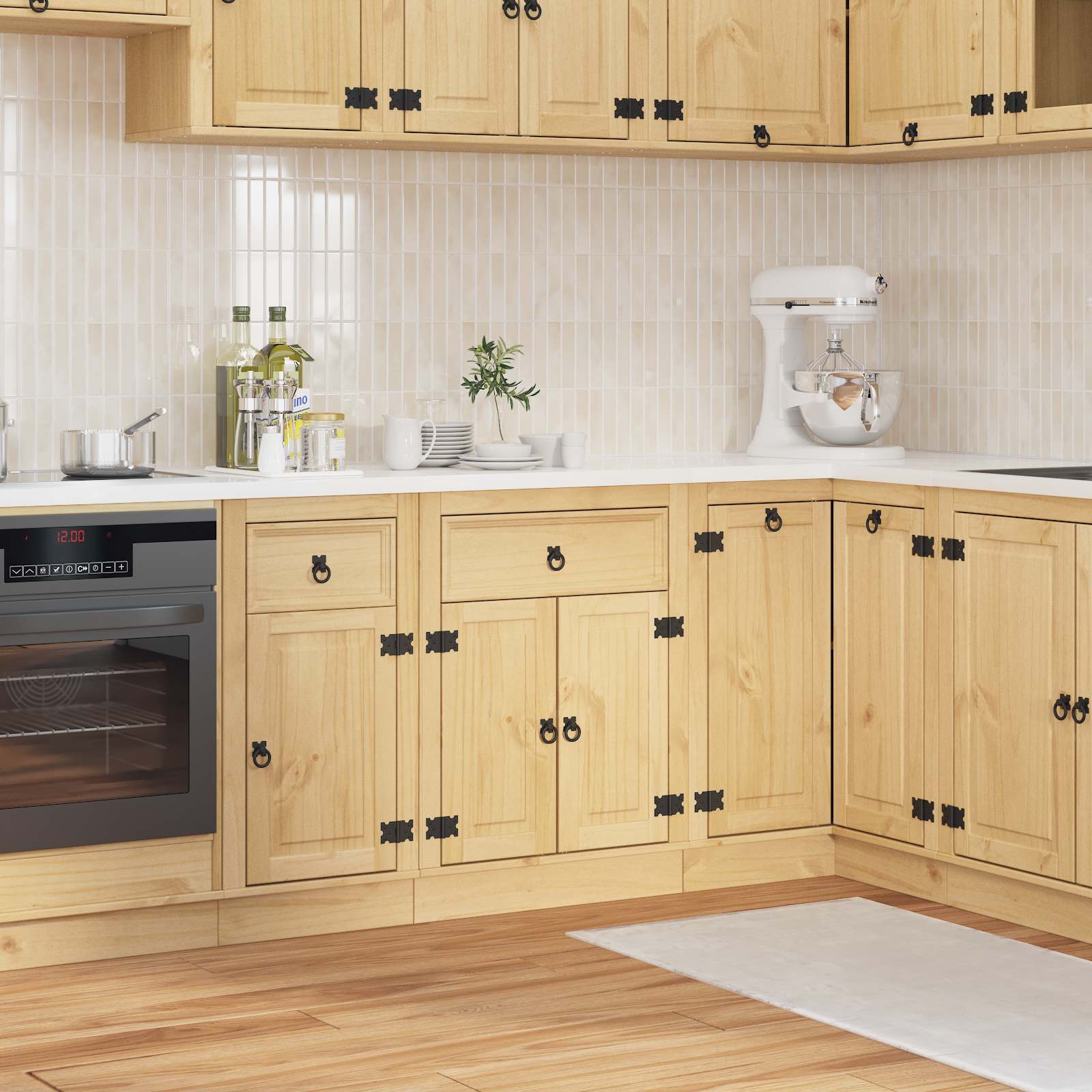 vidaXL Dulap cu sertar Miere 60 x 46 x 81,5 cm Lemn de pin masiv