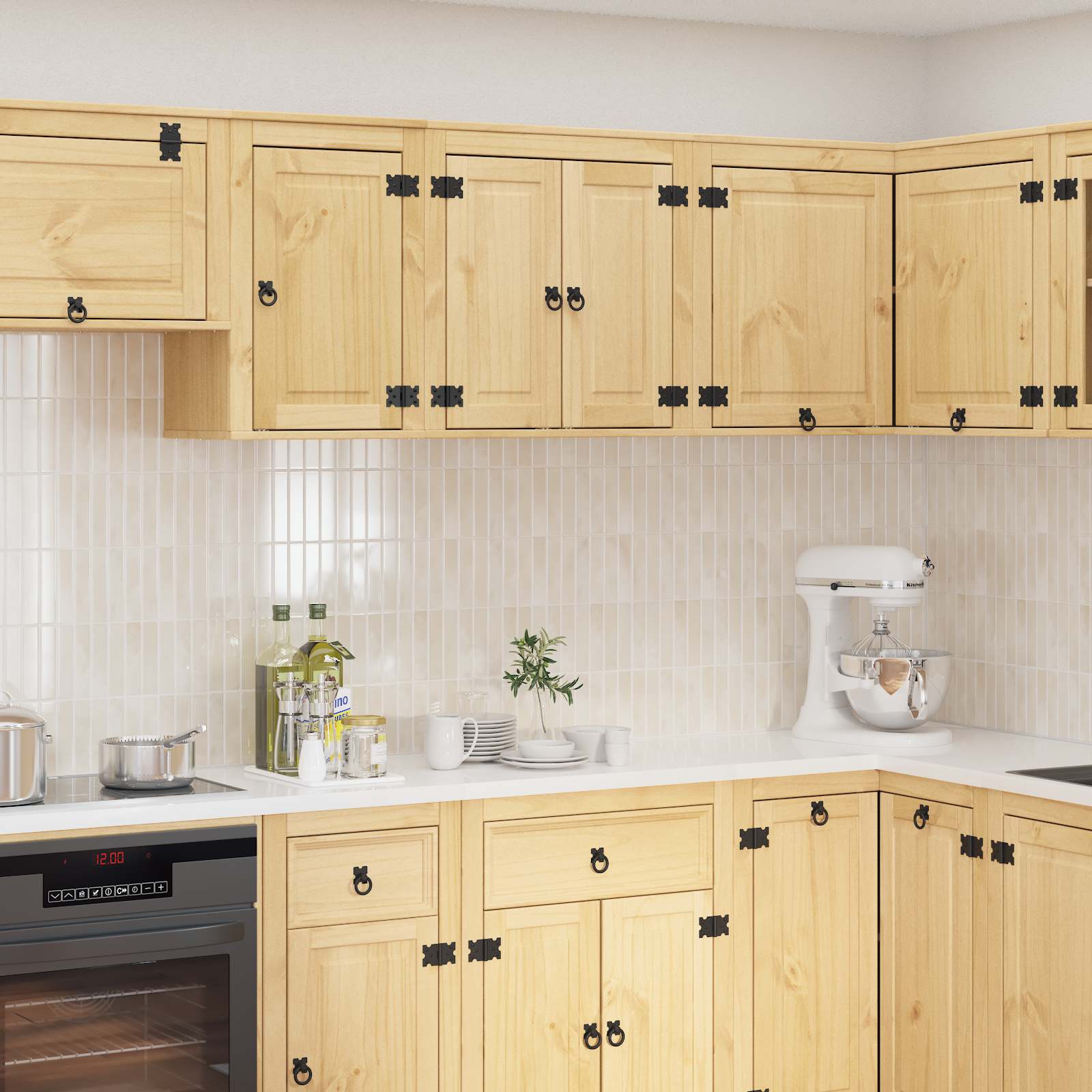 vidaXL Dulap cu raft cu ușă Miere 60 x 32 x 40 cm Lemn de pin masiv