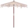 vidaXL Makramee p&auml;ikesevari 252.5 x 252.5 x 260 cm Puuvilla ja teakpuu
