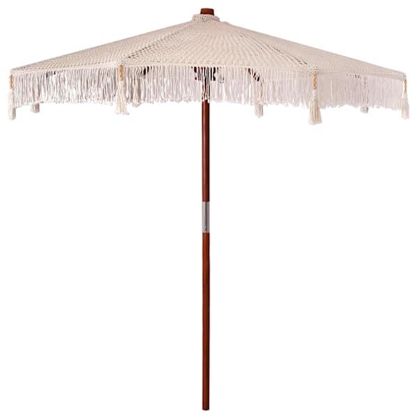 vidaXL Makramee p&auml;ikesevari cream 252.5 x 252.5 x 260 cm