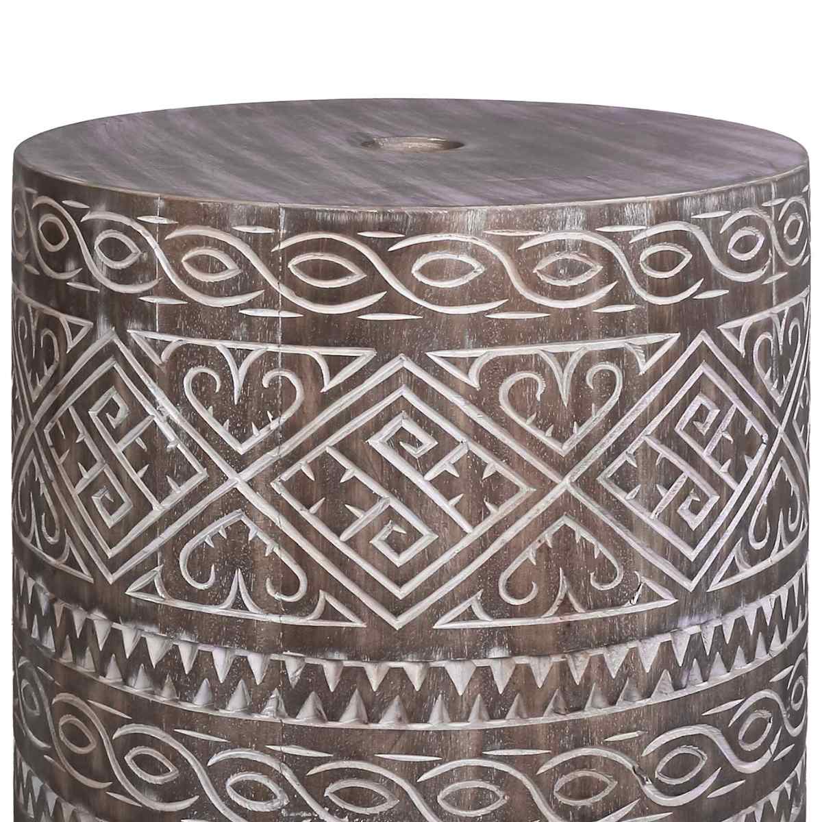 Parasolfod 23 kg Massivt træ Cylinderformet - Billede 4