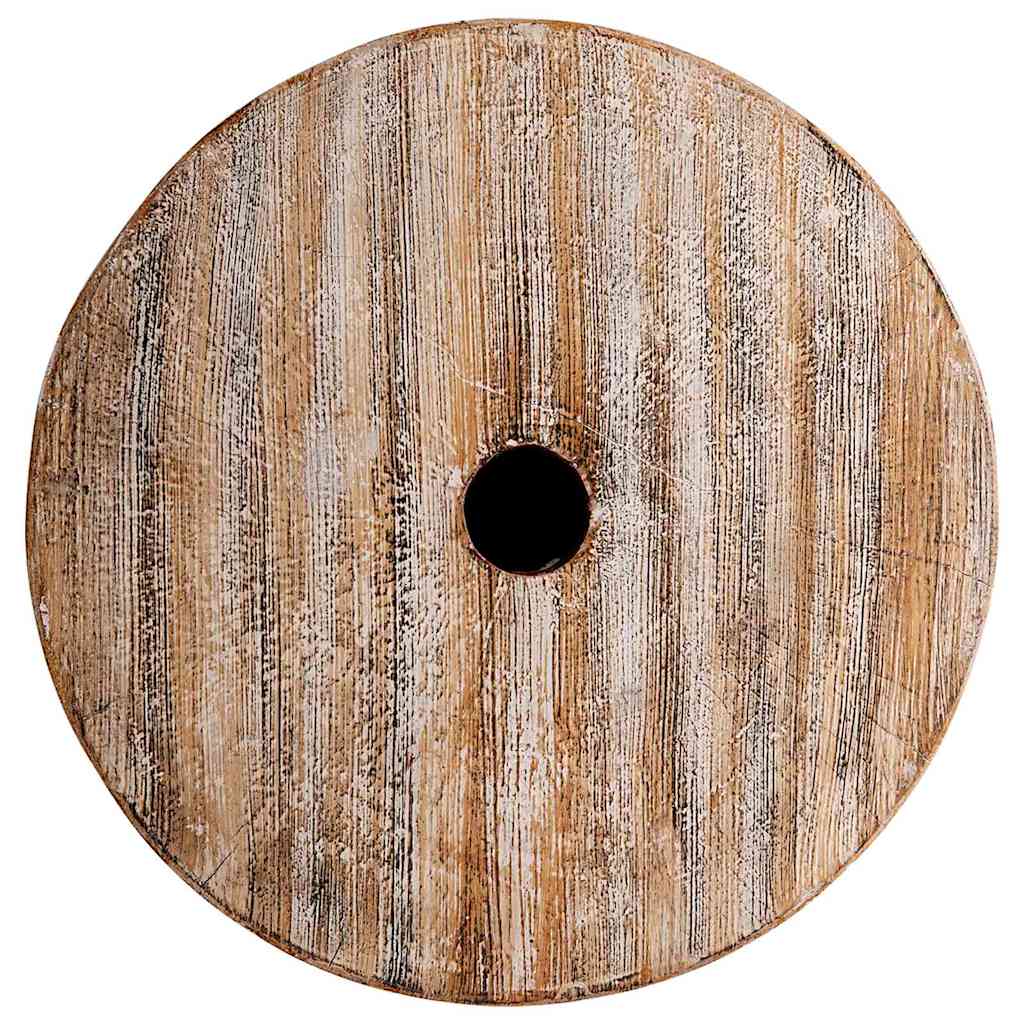 vidaXL Parasolvoet Anders wit gewassen Ø34 x 40 cm Massief hout