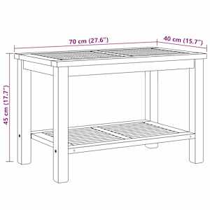 Konferenční stolek Hnědá 70 x 40 x 45 cm Masivní teakové dřevo - obrázek 10