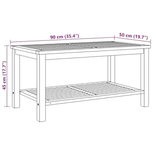 Konferenční stolek Hnědá 90 x 50 x 45 cm Masivní teakové dřevo - obrázek 10