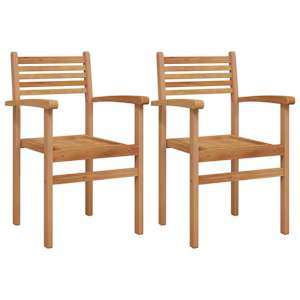 Židle 2 pcs Hnědá 56 x 55 x 90,5 cm Pevné teakové dřevo - obrázek 2