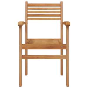 Židle 2 pcs Hnědá 56 x 55 x 90,5 cm Pevné teakové dřevo - obrázek 5
