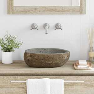 Kamnita umivalnik Svetlo siva (30-37) x (25-30) x 12 cm