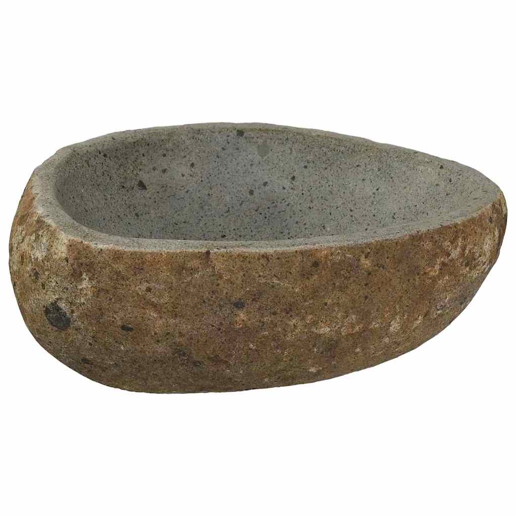  vidaXL Mosdó Világosszürke (30-37) x (25-30) x 12 cm Folyami kő akciós termékkép 1