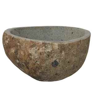 Umývadlo z říčního kamene Světle šedá (30-37) x (25-30) x 12 cm - obrázek 5
