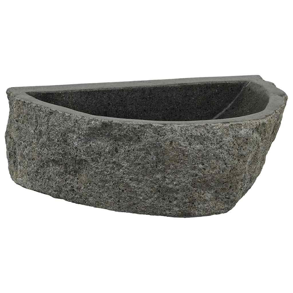 vidaXL Fali mosdó Szürke (30-37) x (25-30) x 12 cm Folyami kő akciós termékkép 1