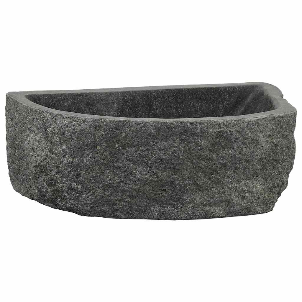  vidaXL Fali mosdó Szürke (38-45) x (30-35) x 15 cm Folyami kő akciós termékkép 1