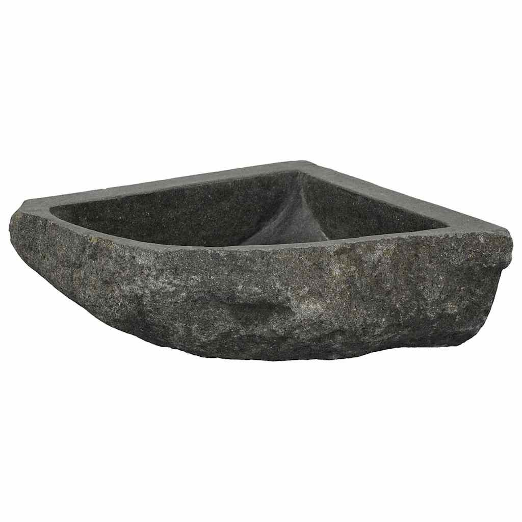  vidaXL Fali sarokmosdó Szürke (30-37) x (30-37) x 12 cm Folyami kő akciós termékkép 1