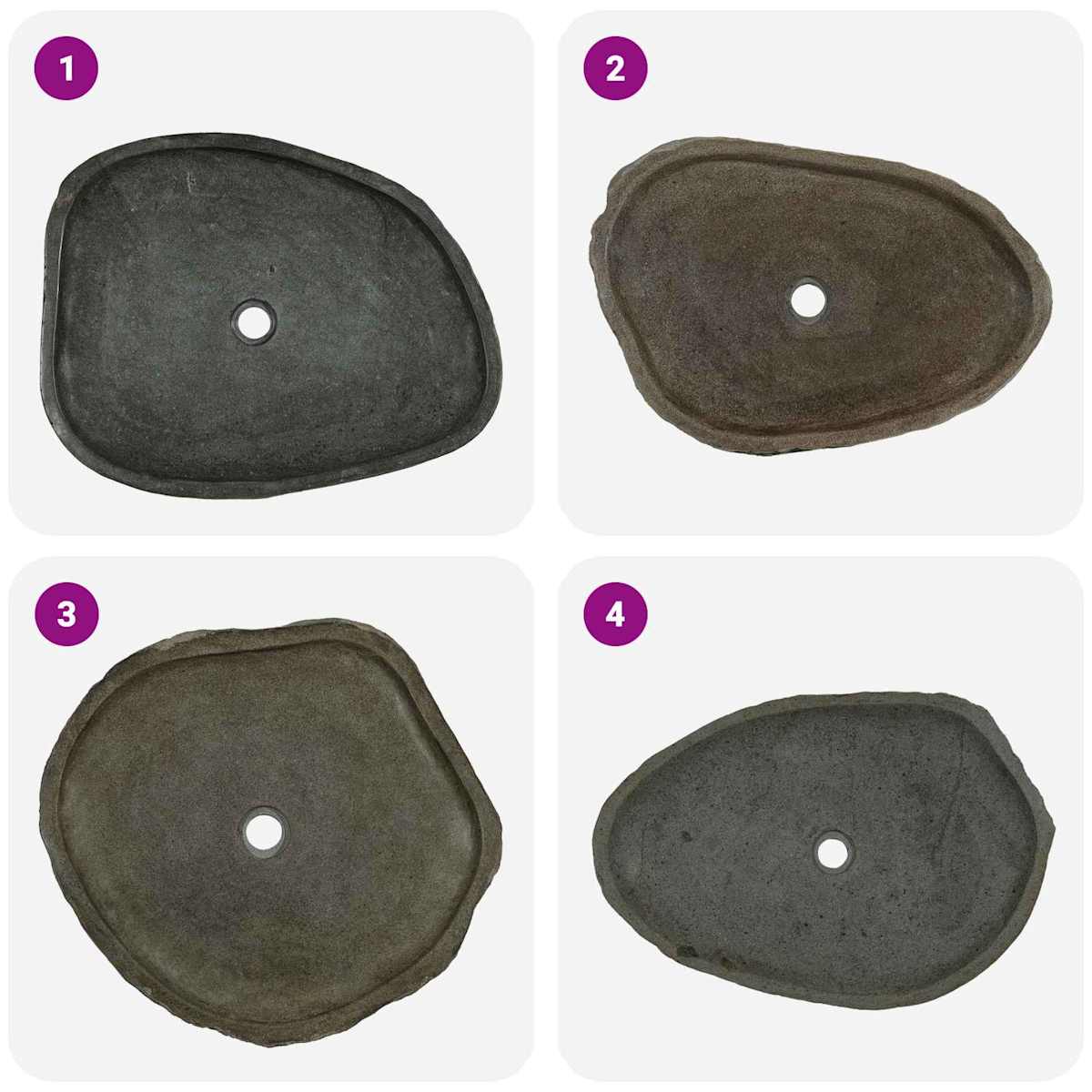 Vask Basin Grå 65 x 50 x 6 cm River Stone - Billede 8