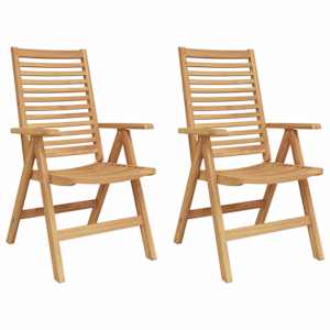 Židle 2 pcs Hnědá 64,5 x 52 x 108 cm Pevné teakové dřevo - obrázek 2