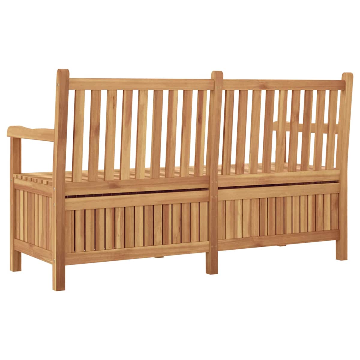 Havebænk med opbevaring med dør 150 x 60 x 90 cm Massiv Teaktræ - Billede 5