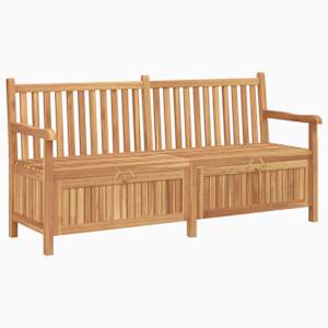 lavice s úložištěm Hnědá 180 x 60 x 90 cm Pevné teakové dřevo - obrázek 2
