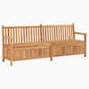 vidaXL Aiapink ladustamisega uksega 228 x 60 x 90 cm Tugev teakpuit
