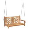 vidaXL Aia swing pink 114 x 60 x 64 cm Tugev teakpuit