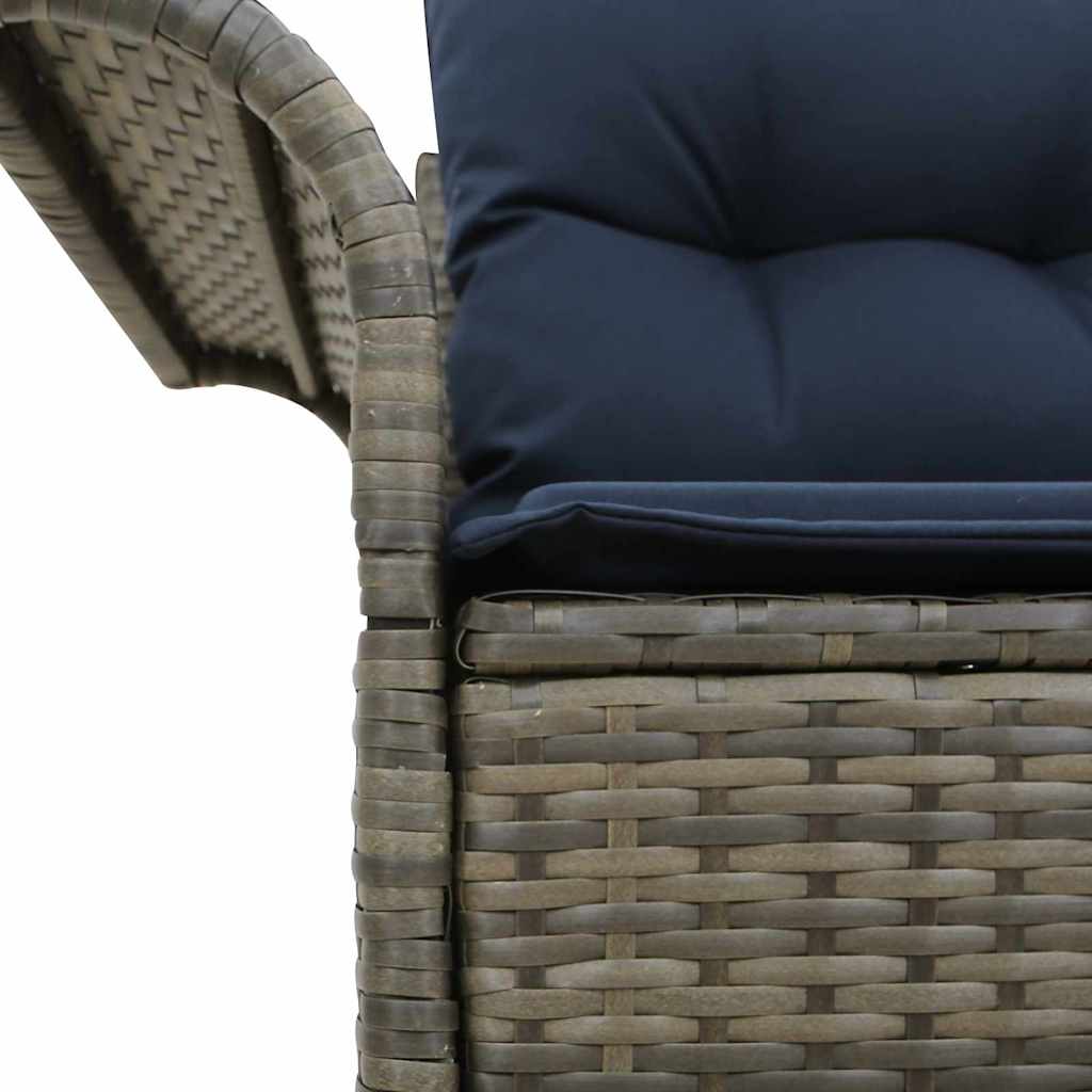 Vrtni kavč z blazino 141 x 62 x 69 cm poli ratan - slika 7