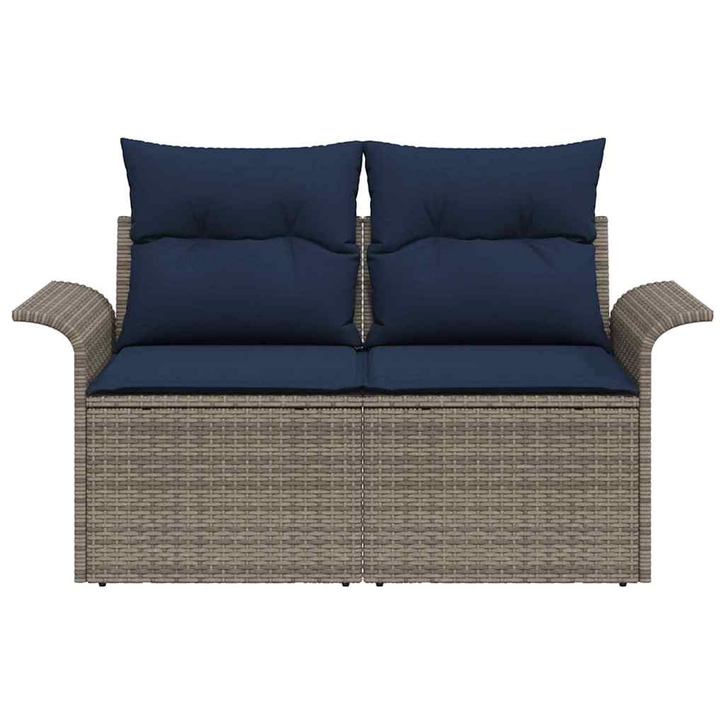 Vrtni kavč z blazino 141 x 62 x 69 cm poli ratan - slika 5
