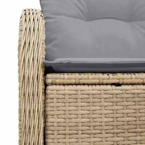 Zahradní sofa s polštářem Béžová 121 x 62 x 69 cm polyratan - obrázek 8