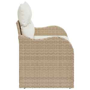 Zahradní sofa s polštářem Béžová 121 x 62 x 69 cm polyratan - obrázek 6