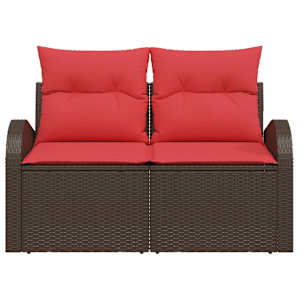 Zahradní sofa Hnědá 124 x 62 x 85cm polyratan - obrázek 5