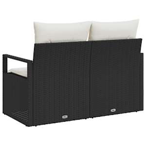 Zahradní sofa s polštářem 120 x 62 x 69 cm polyratan - obrázek 4